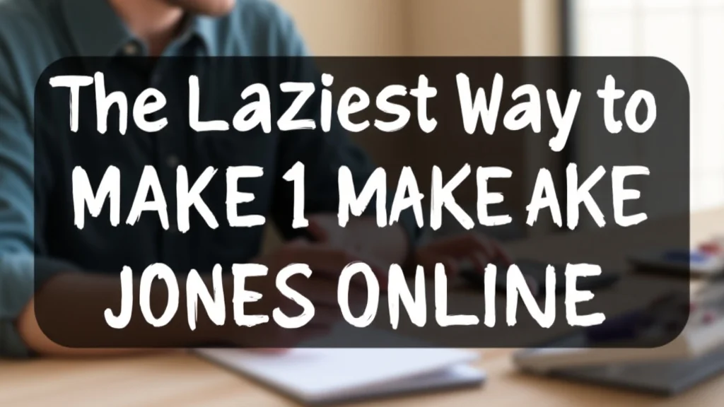 The Laziest Way to Make Money Online